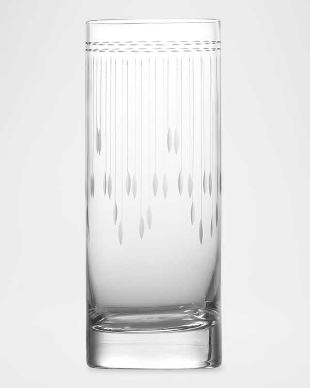 Vanity Etched 11.7 oz. Collins Glasses, Set of 6